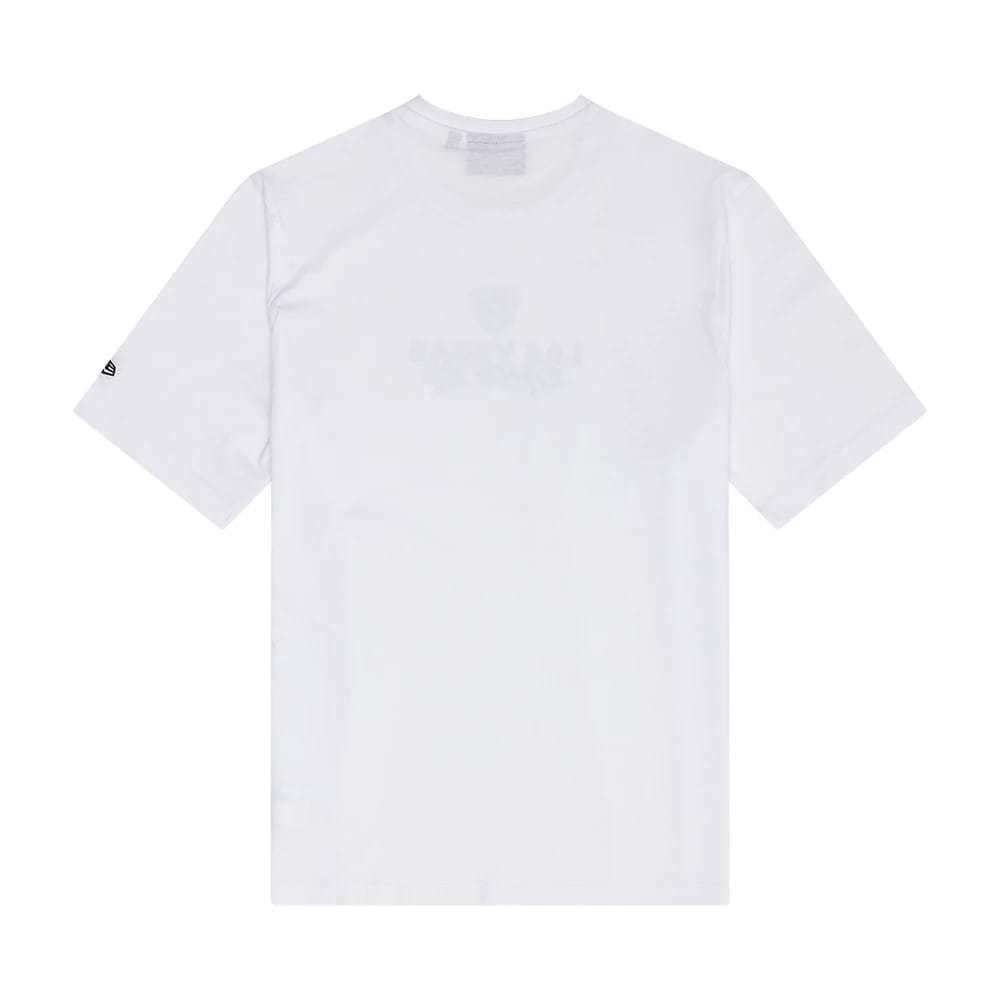 The Male model is wearing Las Vegas Raiders NFL Graphic White T-Shirt 2