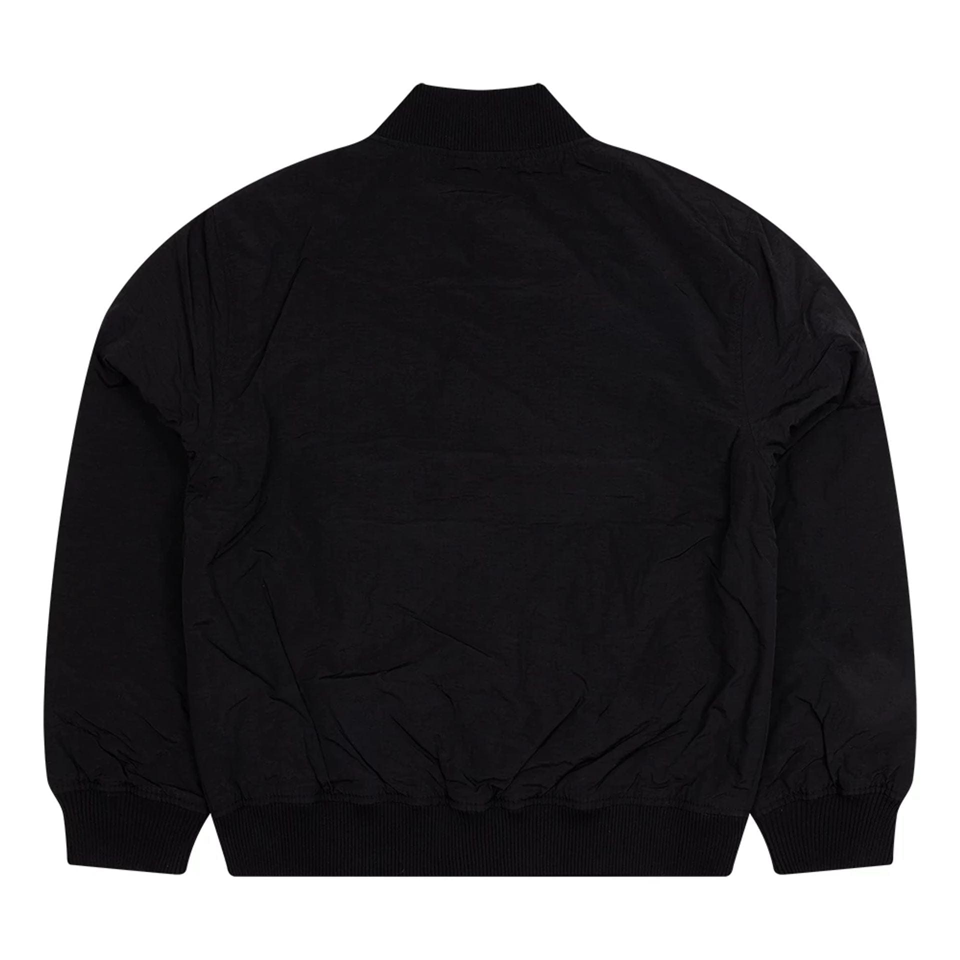 The Male model is wearing New Era Nylon Black Bomber Jacket 2