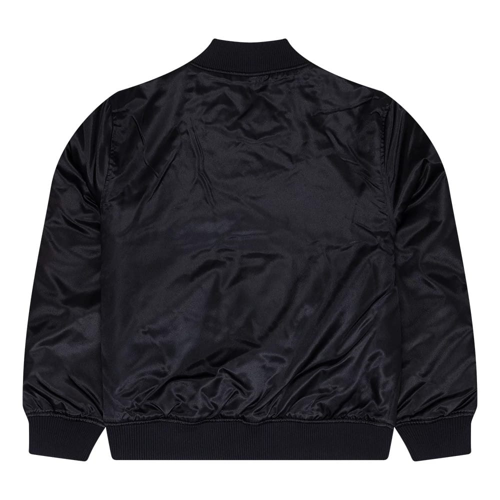 The Male model is wearing New Era Navy Bomber Jacket 2