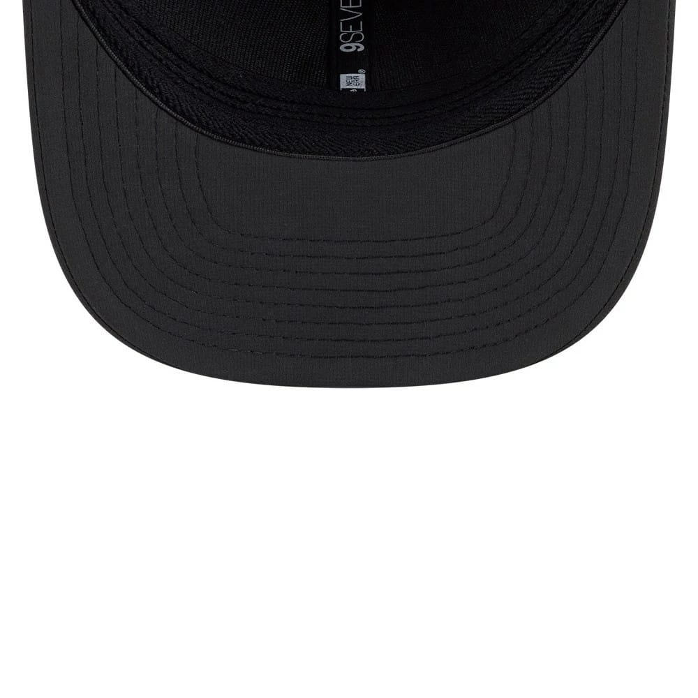 Pictured is this MiLB Clubhouse Fresno Grizzlies 9SEVENTY Stretch Snap cap in black. 7