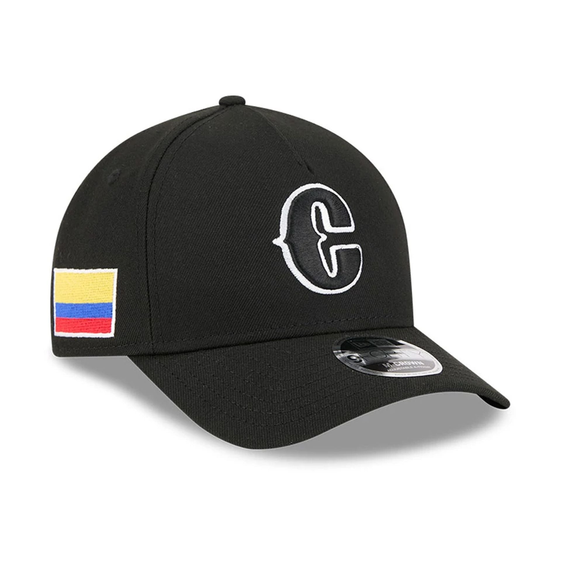 Pictured is this MLB World Baseball Classic 2026 Colombia 9FORTY M-Crown A-Frame cap in black. 1