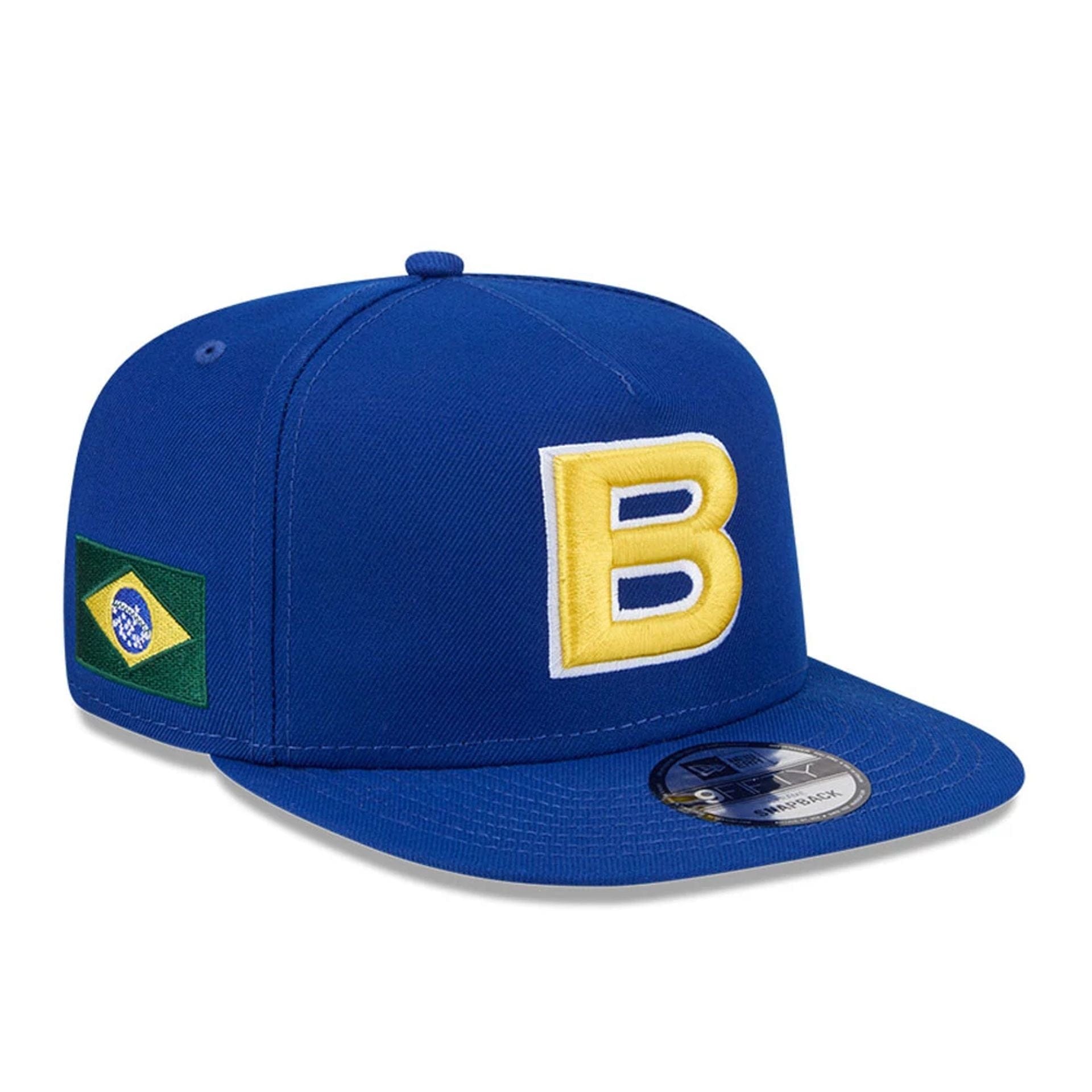 Pictured is this MLB World Baseball Classic 2026 Brazil 9FIFTY A-Frame Snapback cap in blue. 1