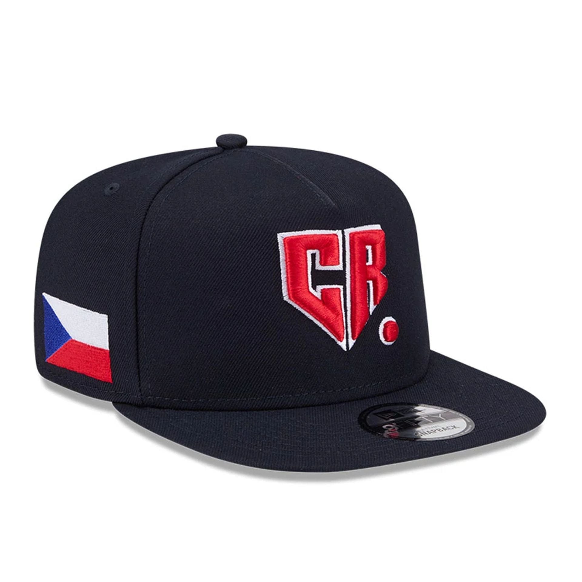 Pictured is this MLB World Baseball Classic 2026 Czechia 9FIFTY A-Frame Snapback cap in navy. 1