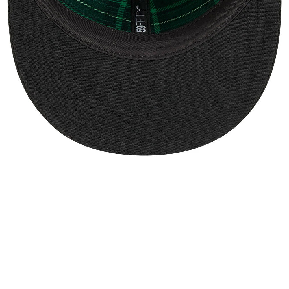 Pictured is this MLB Saint Patrick's Day Athletics 59FIFTY Fitted cap in black. 7