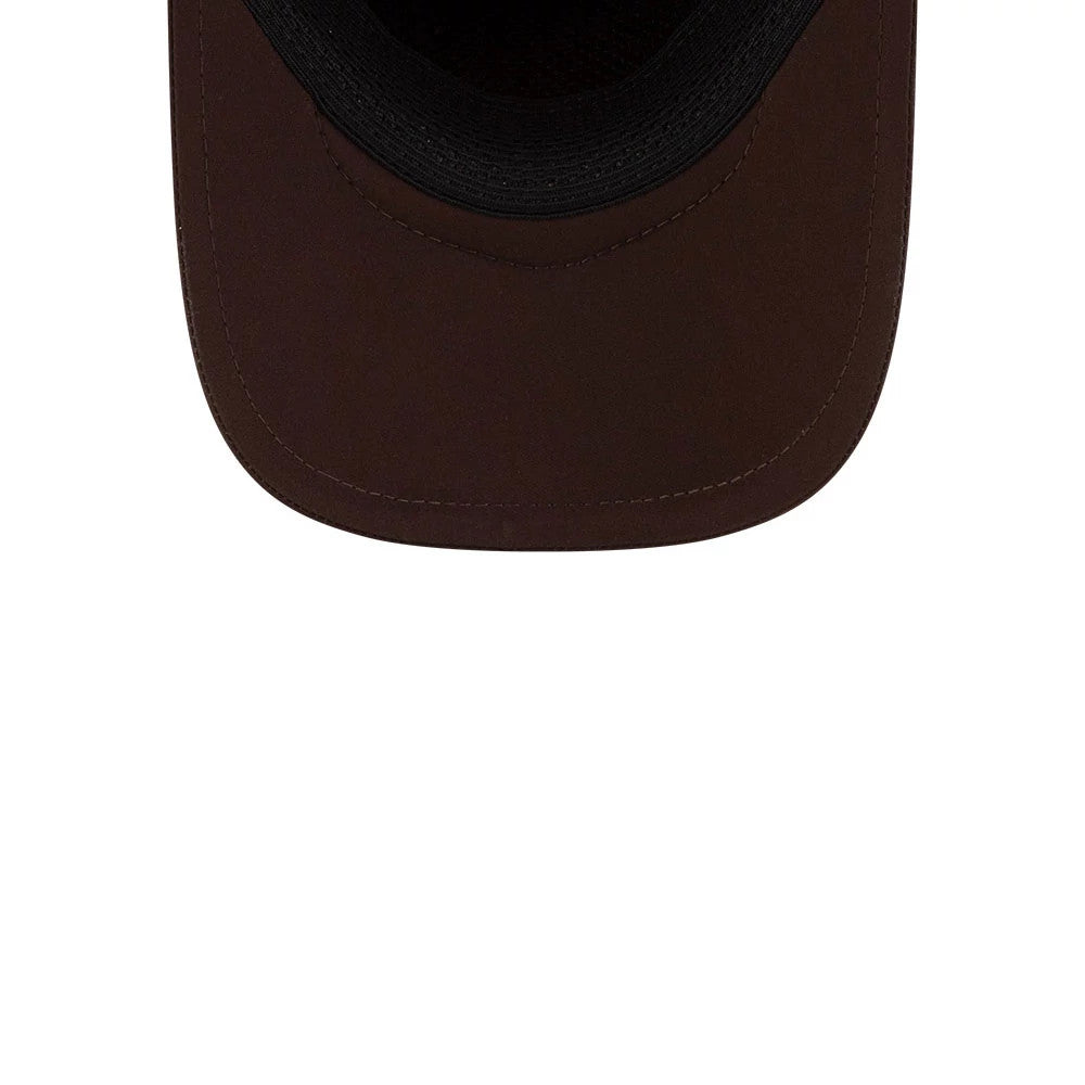 Pictured is this MLB Batting Practice 2026 San Diego Padres 9FORTY Apex cap in dark brown. 7
