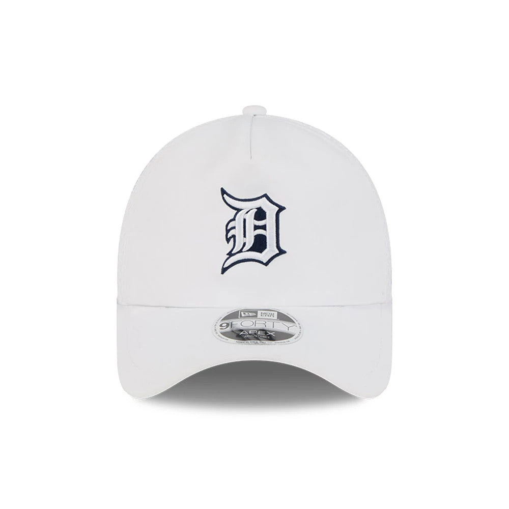 Pictured is this MLB Batting Practice 2026 Detroit Tigers 9FORTY Apex cap in white. 2