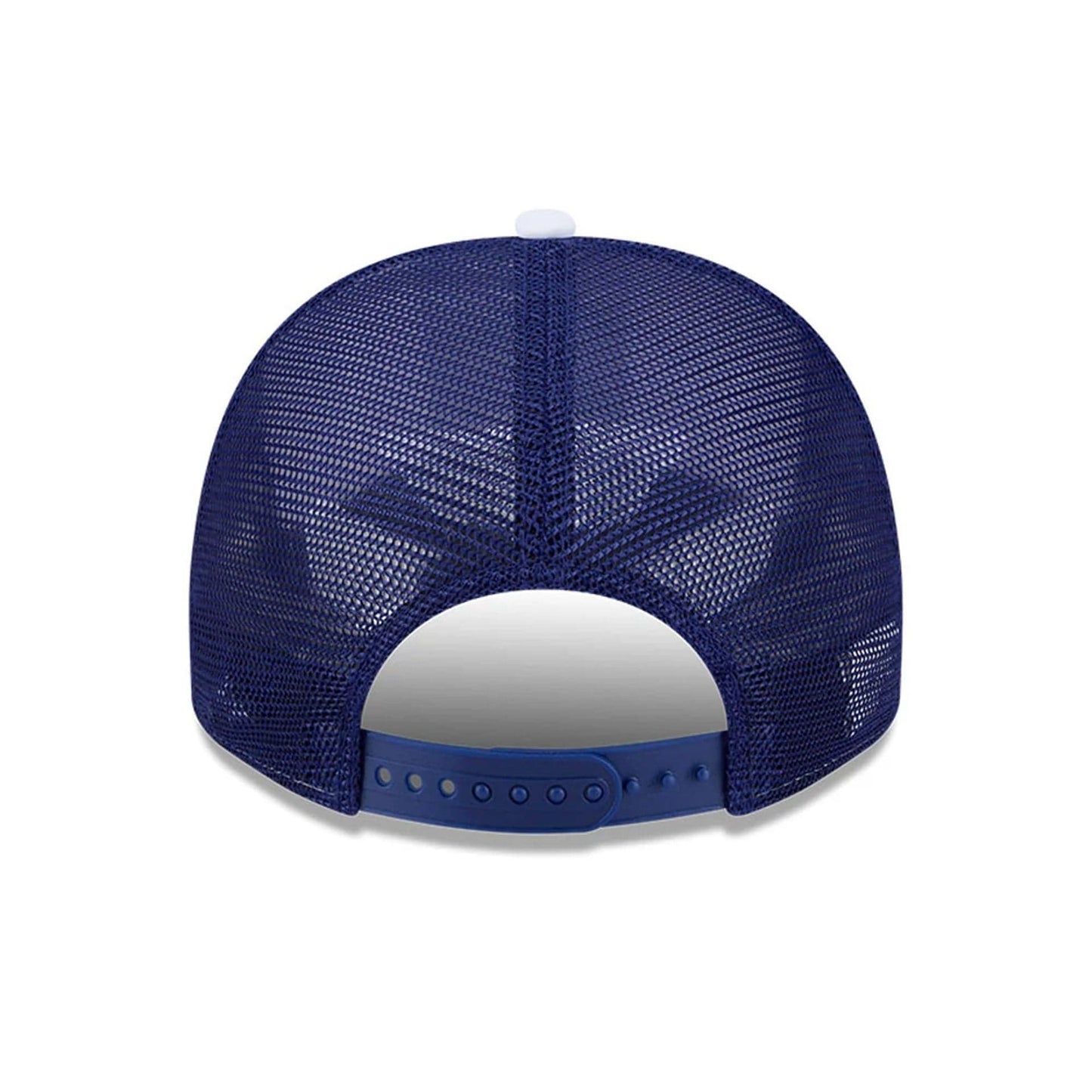 Pictured is this MLB Lines LA Dodgers 9FIFTY A-Frame Snapback cap in dark blue. 7