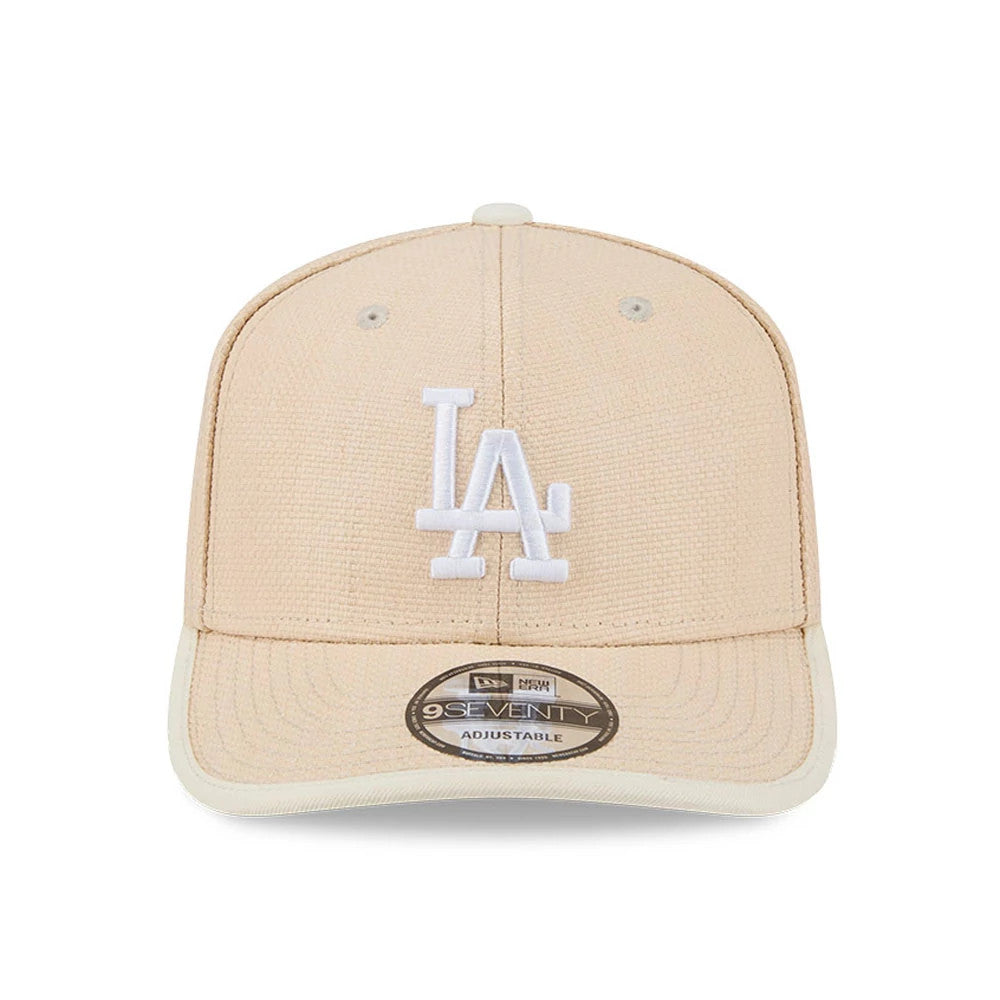 Pictured is this MLB Wicker LA Dodgers 9SEVENTY Stretch Snap cap in Cream. 3