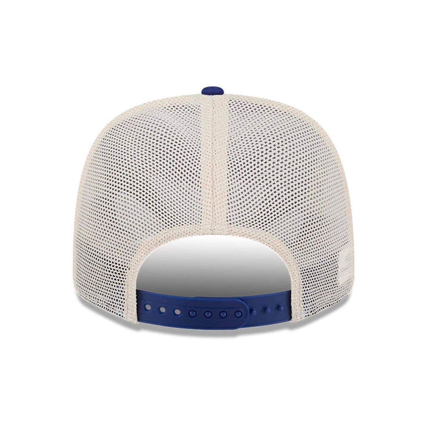 Pictured is this MLB Patch LA Dodgers 9SEVENTY Stretch Snap cap in dark blue. 7