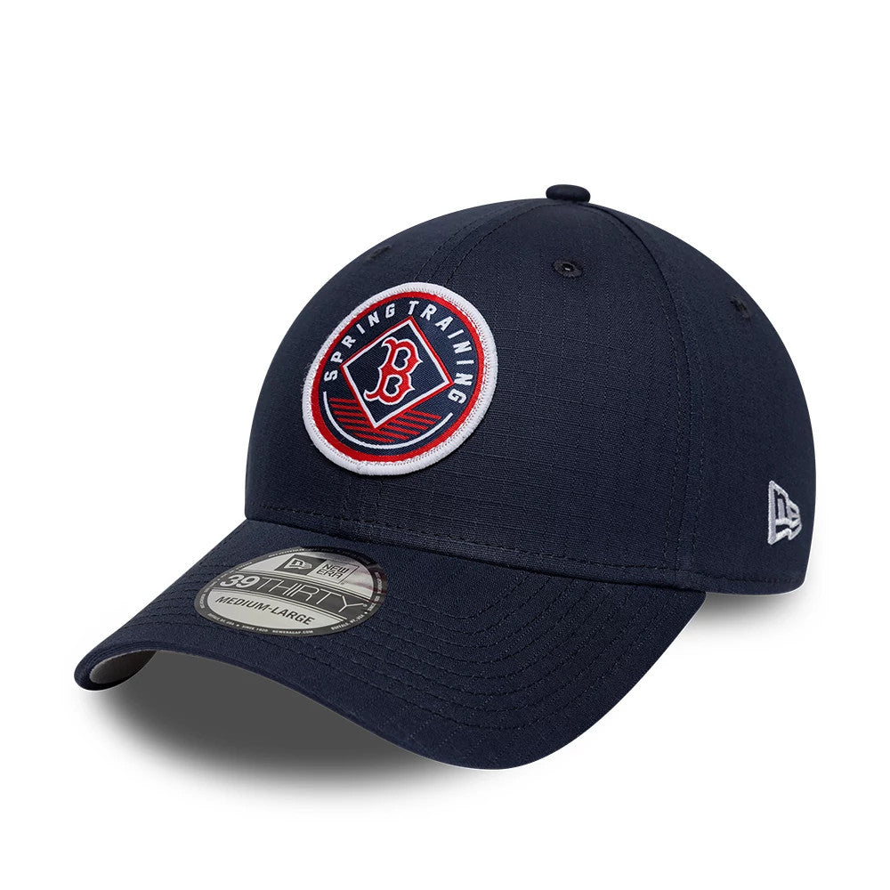 Pictured is this MLB Ripstop Boston Red Sox 39THIRTY Stretch Fit cap in navy. 1