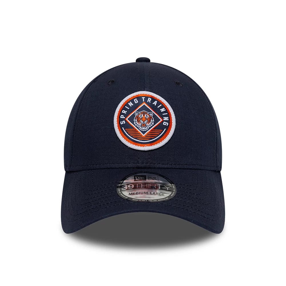 Pictured is this MLB Ripstop Detroit Tigers 39THIRTY Stretch Fit cap in navy. 3