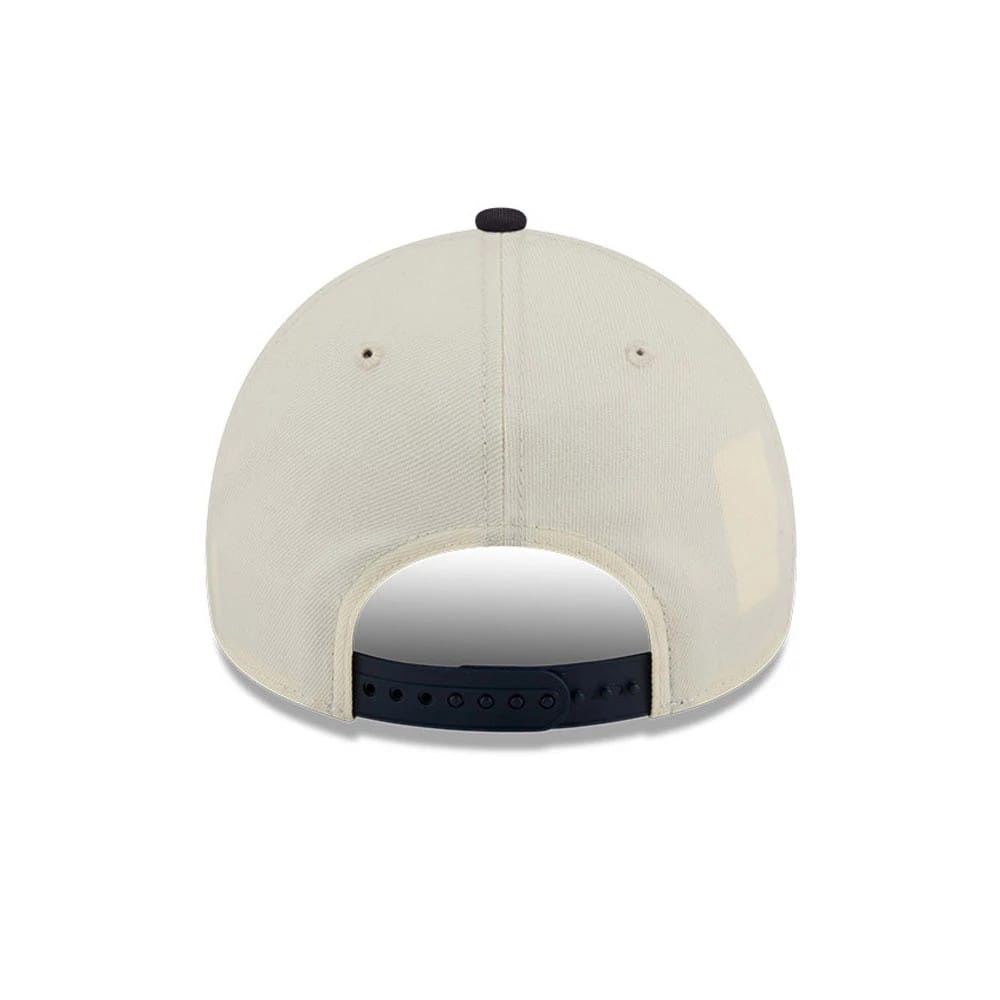 Pictured is this MLB Rope New York Yankees 9FORTY A-Frame cap in Cream. 7