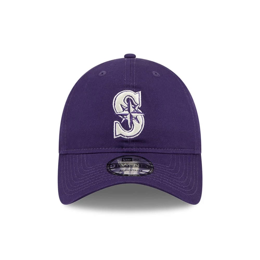 Pictured is this MLB Colours Seattle Mariners 9TWENTY cap in purple. 2