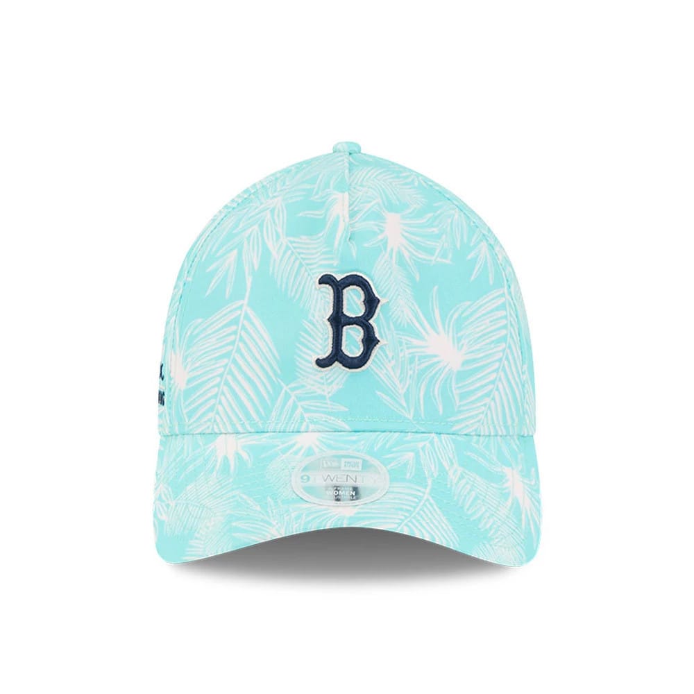 Pictured is this Womens MLB Pastel Boston Red Sox 9TWENTY A-Frame cap in turquoise. 3
