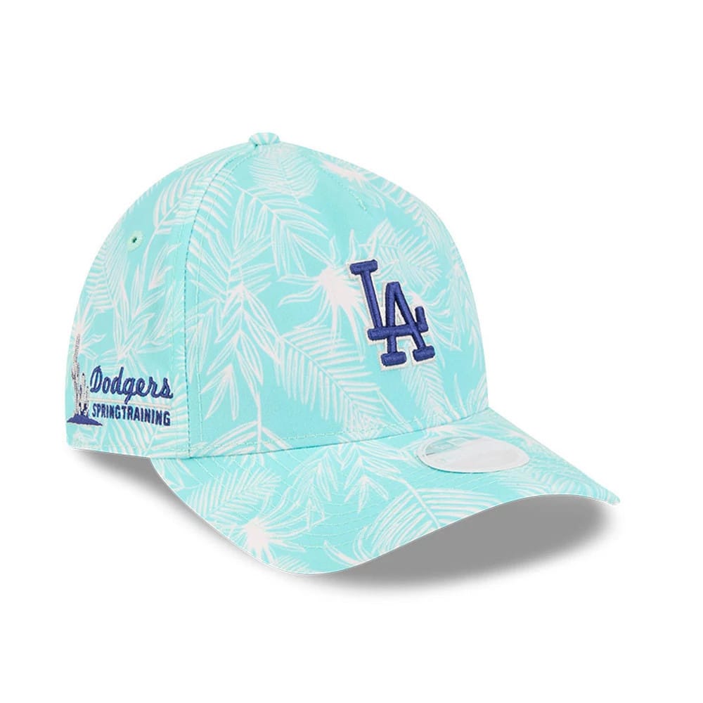 Pictured is this Womens MLB Pastel LA Dodgers 9TWENTY A-Frame cap in turquoise. 1