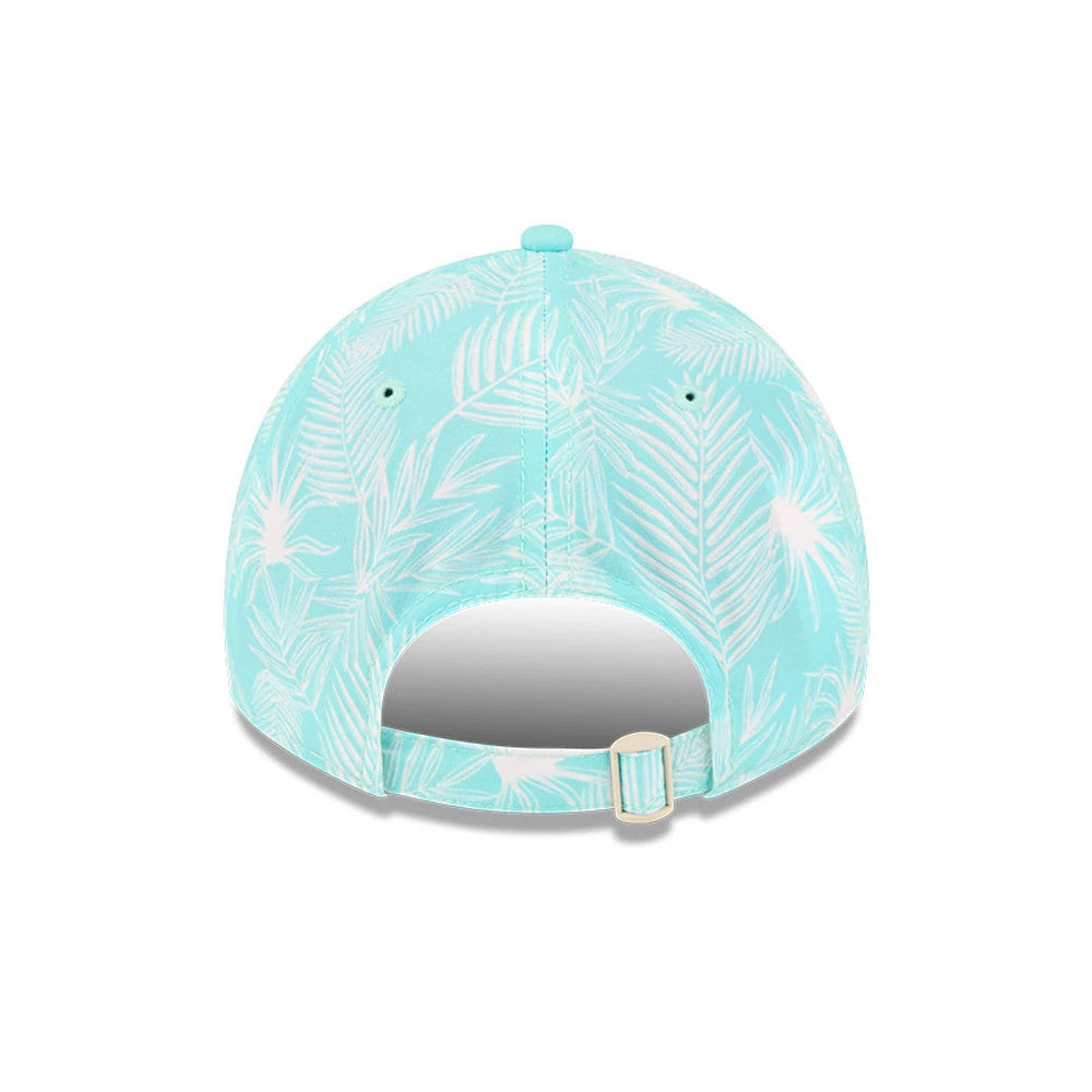 Pictured is this Womens MLB Pastel New York Yankees 9TWENTY A-Frame cap in turquoise. 7