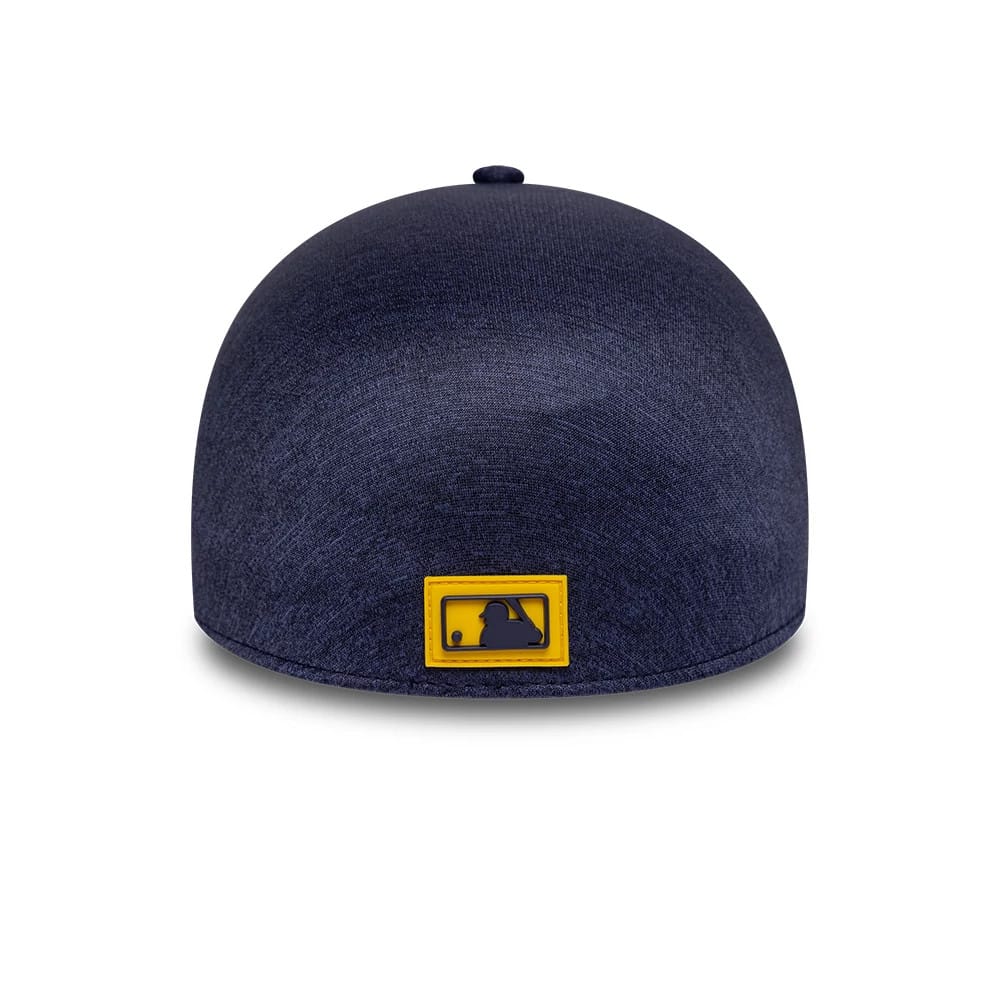Pictured is this MLB Clubhouse Milwaukee Brewers 39THIRTY Infinity Stretch Fit cap in navy. 4