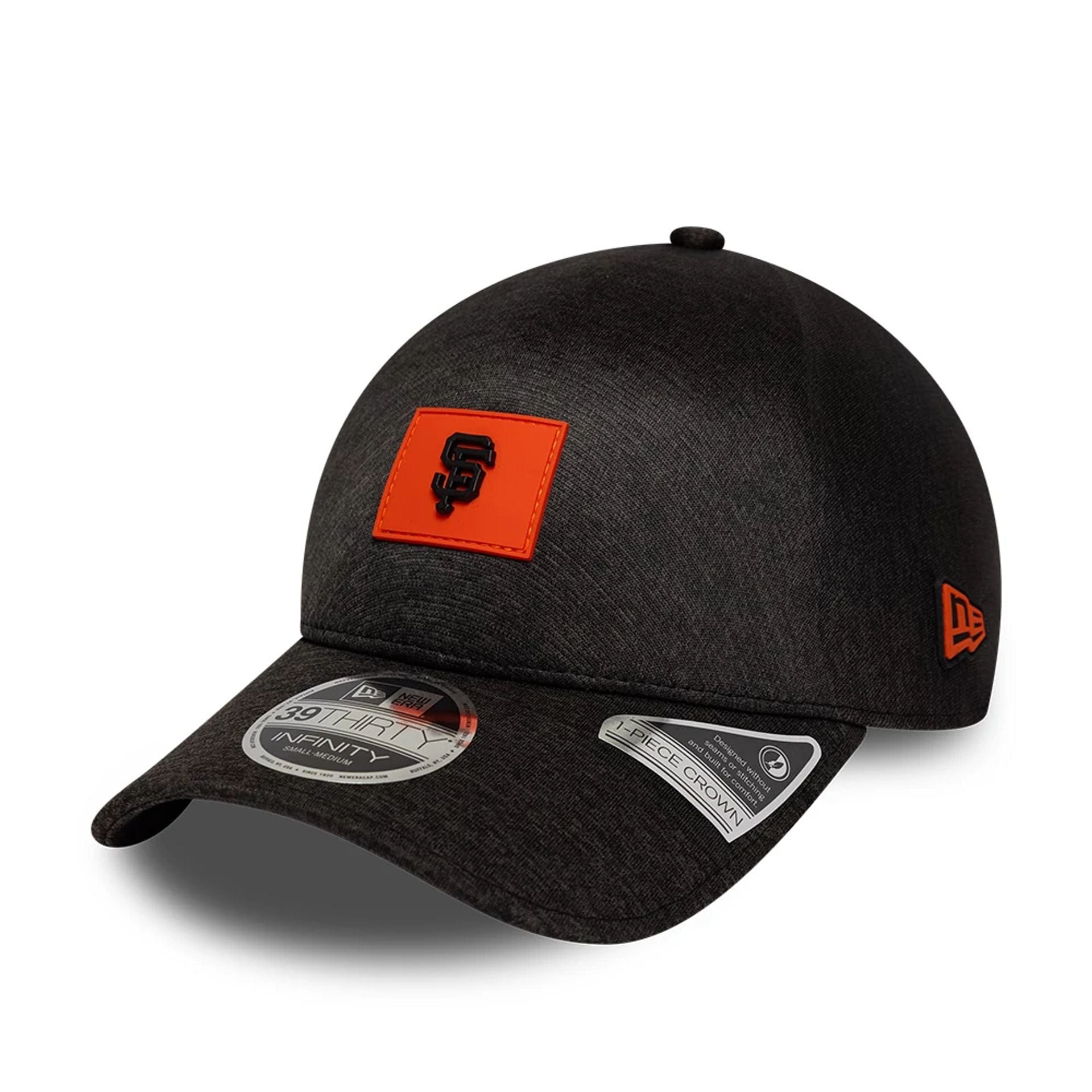 Pictured is this MLB Clubhouse San Francisco Giants 39THIRTY Infinity Stretch Fit cap in black. 1
