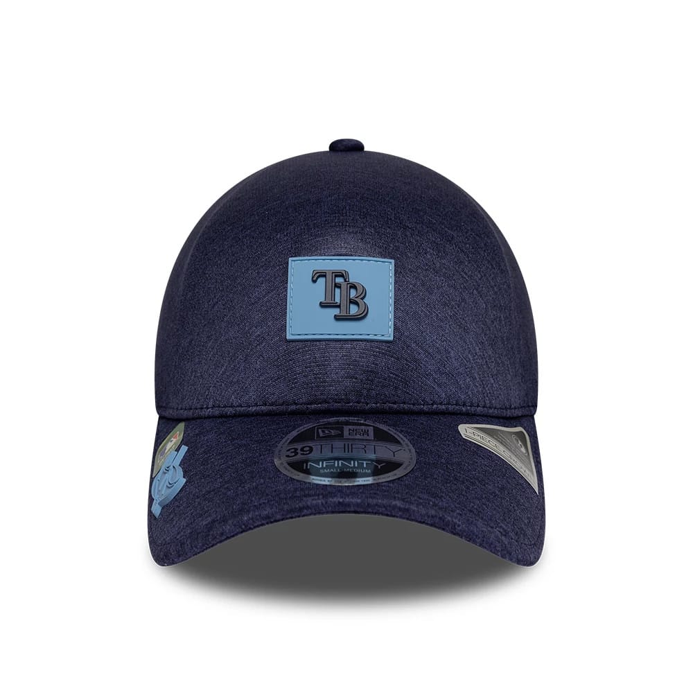 Pictured is this MLB Clubhouse Tampa Bay Rays 39THIRTY Infinity Stretch Fit cap in navy. 2