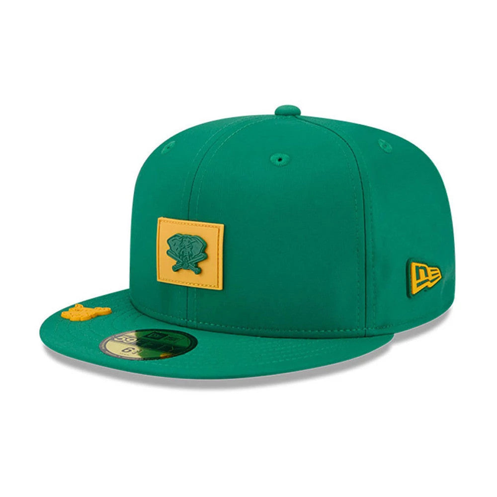 Pictured is this MLB Clubhouse Athletics 59FIFTY Fitted cap in dark green. 4