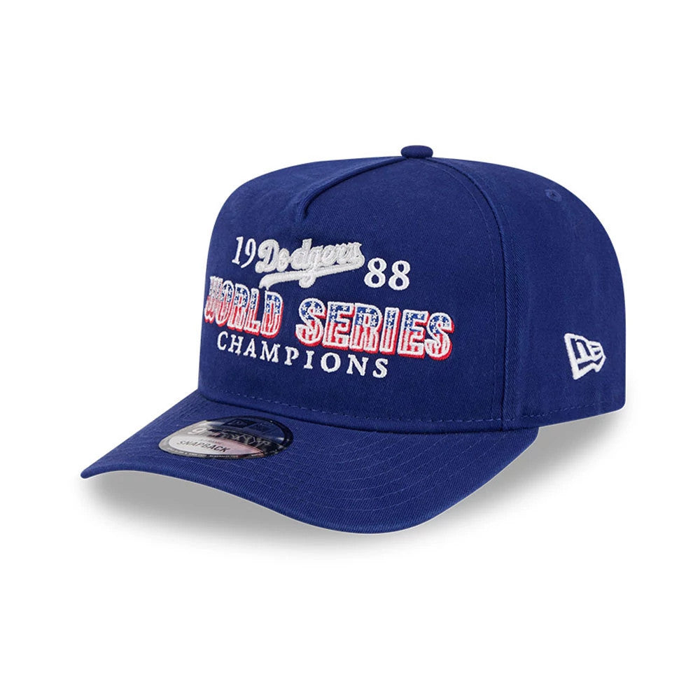 Pictured is this MLB Historic LA Dodgers 9FIFTY A-Frame Snapback cap in Navy. 4