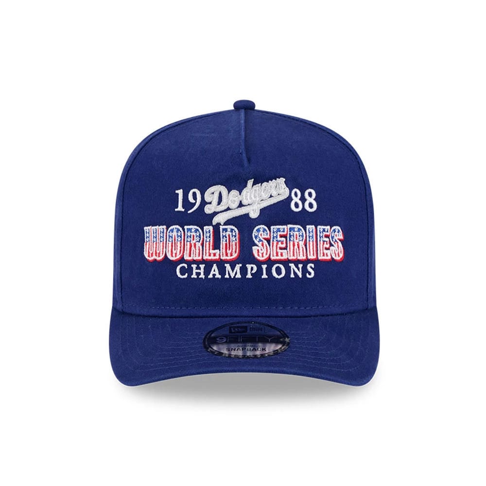 Pictured is this MLB Historic LA Dodgers 9FIFTY A-Frame Snapback cap in Navy. 3