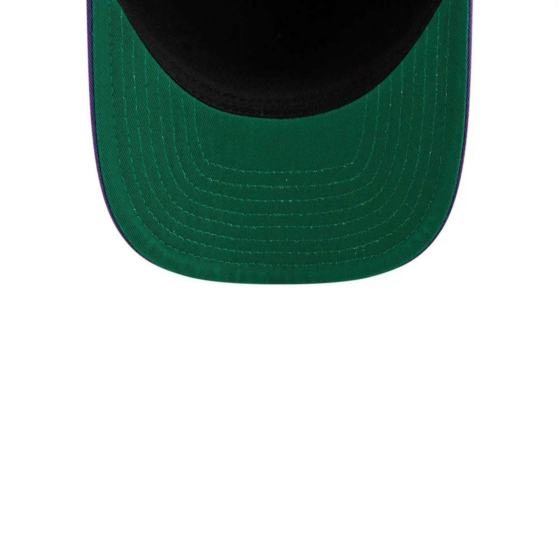 Pictured is this NBA Historic LA Lakers 9FIFTY A-Frame Snapback cap in purple. 2