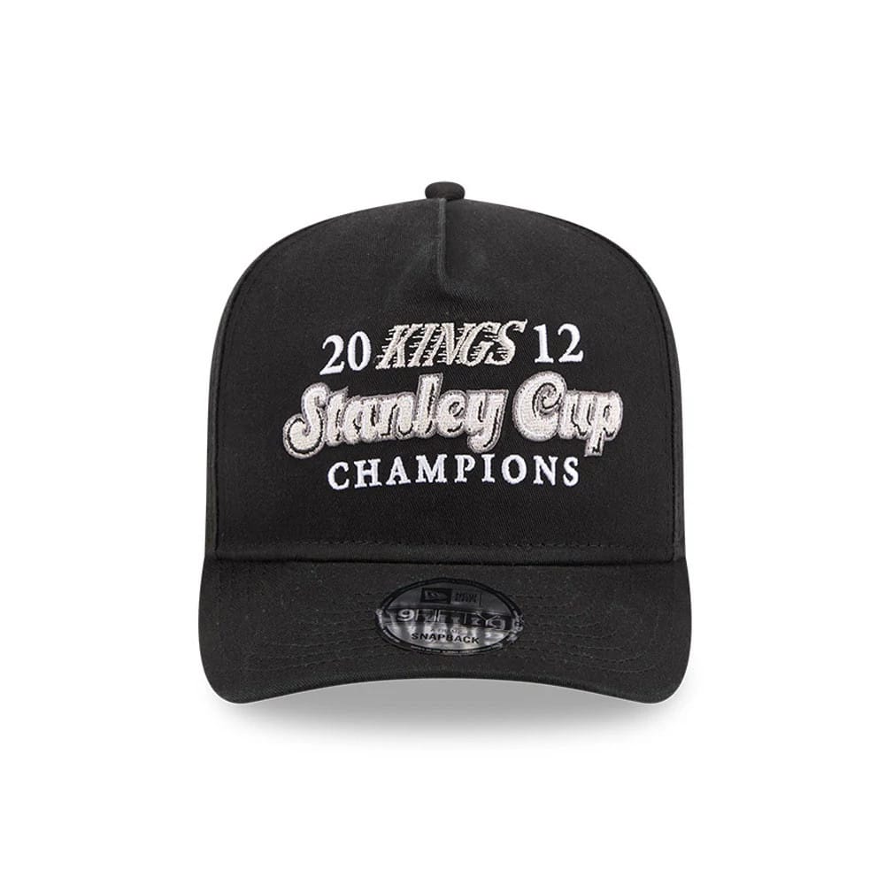 Pictured is this NHL Historic LA Kings 9FIFTY A-Frame Snapback cap in black. 3