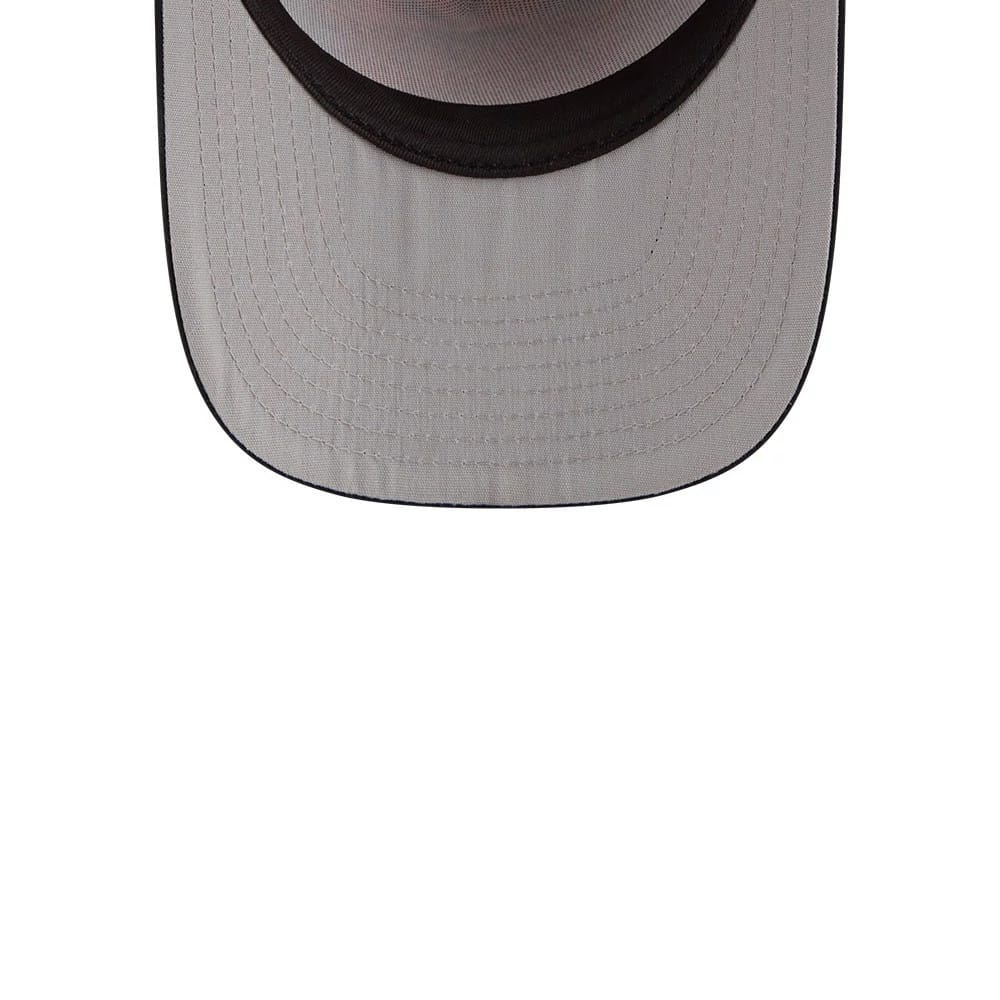 Pictured is this MLB Leaves New York Yankees 9FIFTY A-Frame Snapback cap in bright orange. 2