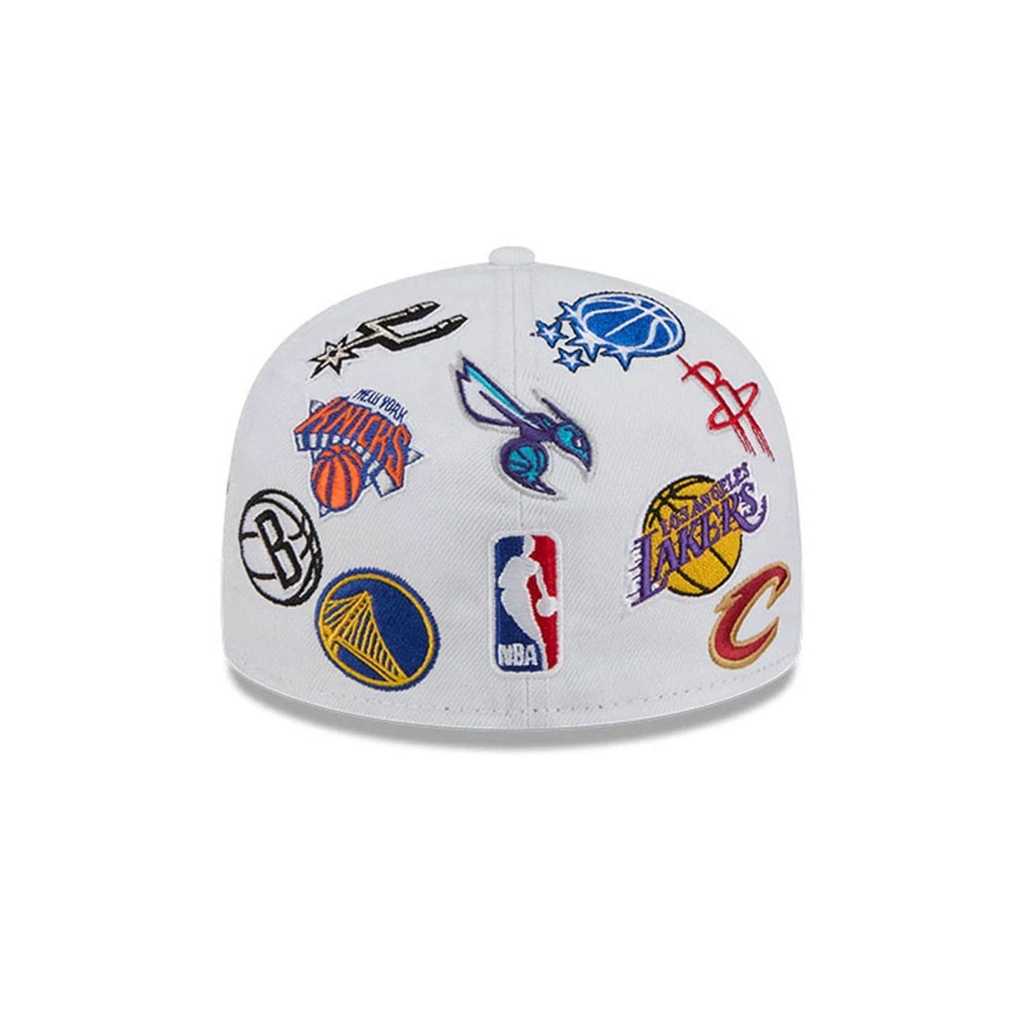 Pictured is this NBA All Over 59FIFTY Fitted cap in white. 7