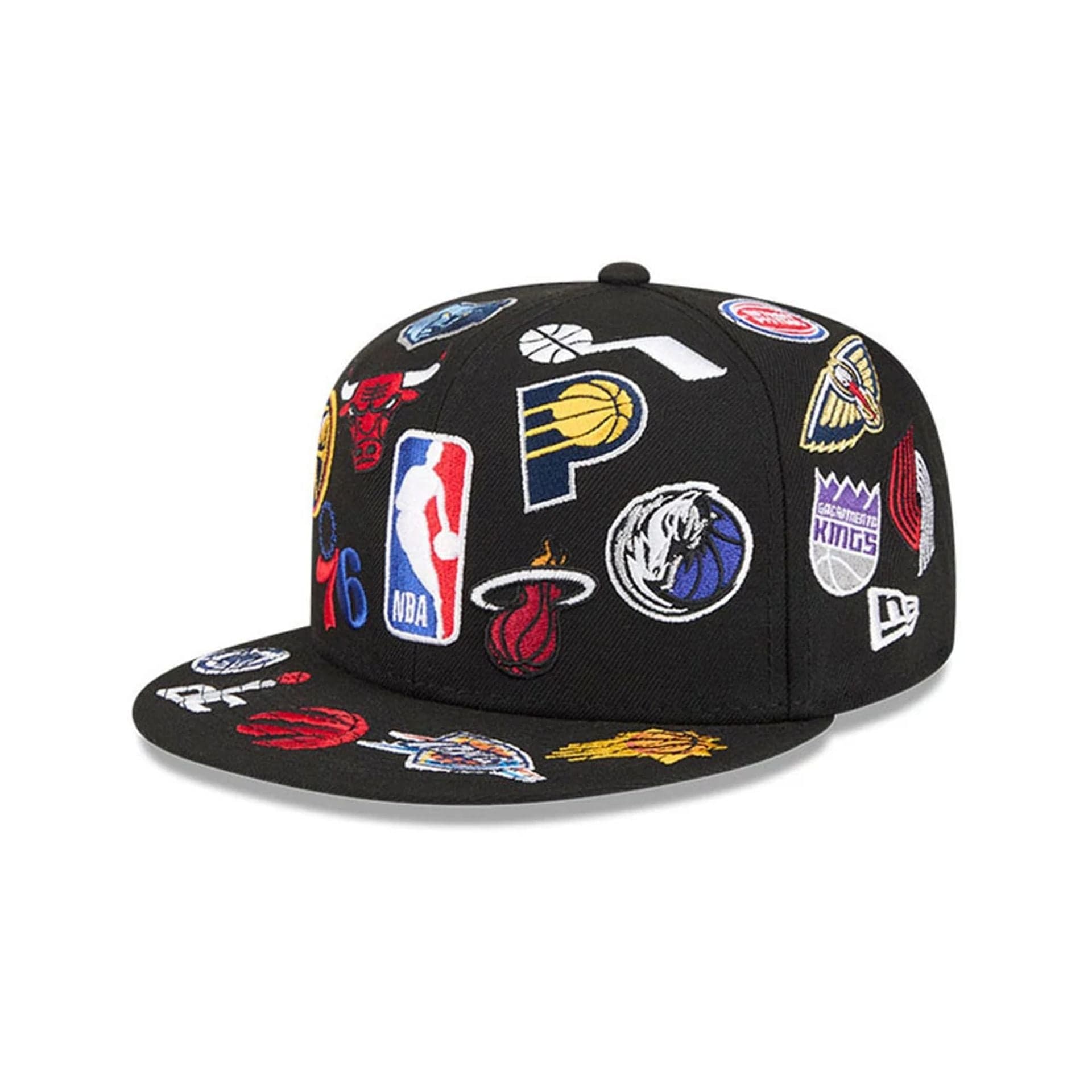 Pictured is this NBA All Over 59FIFTY Fitted cap in black. 1
