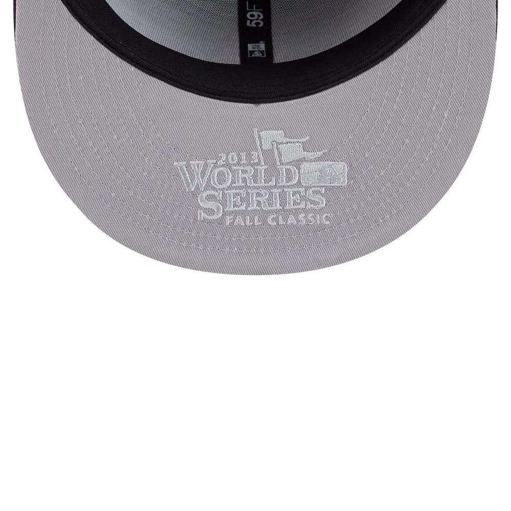 Pictured is this MLB Hidden Hit Boston Red Sox 59FIFTY Fitted cap in navy. 2