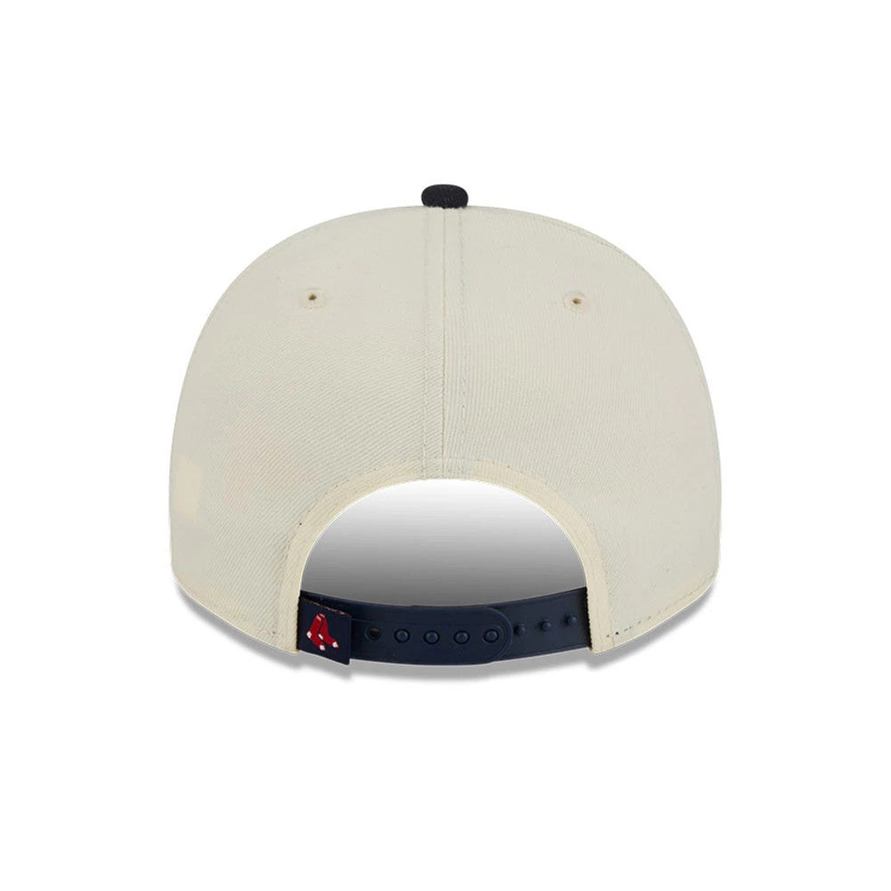 Pictured is this MLB Classic Boston Red Sox 9FIFTY A-Frame Snapback cap in Cream. 7