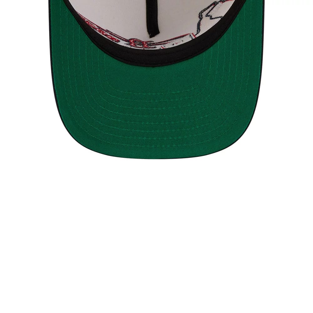 Pictured is this MLB Classic Boston Red Sox 9FIFTY A-Frame Snapback cap in Cream. 2