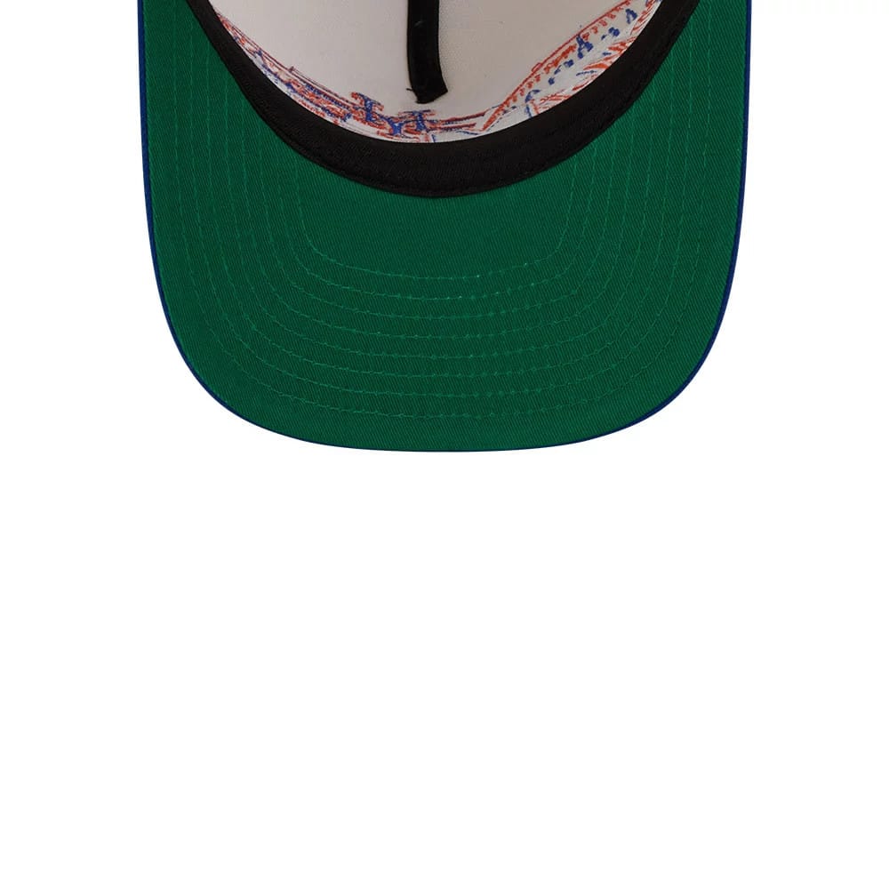 Pictured is this MLB Classic New York Mets 9FIFTY A-Frame Snapback cap in Cream . 2