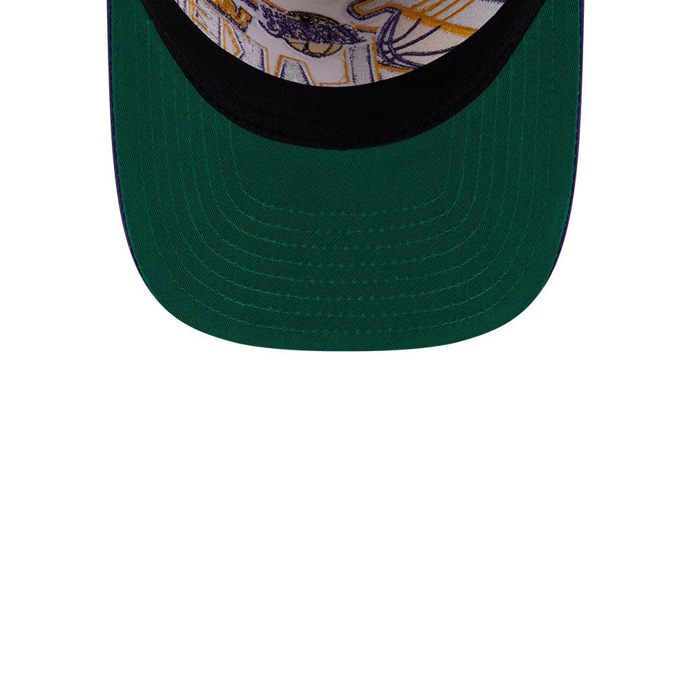 Pictured is this NBA Classic LA Lakers 9FIFTY A-Frame Snapback cap in White. 2