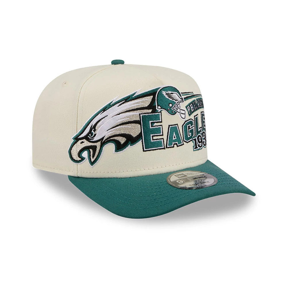 Pictured is this NFL Classic Philadelphia Eagles 9FIFTY A-Frame Snapback cap in White. 4