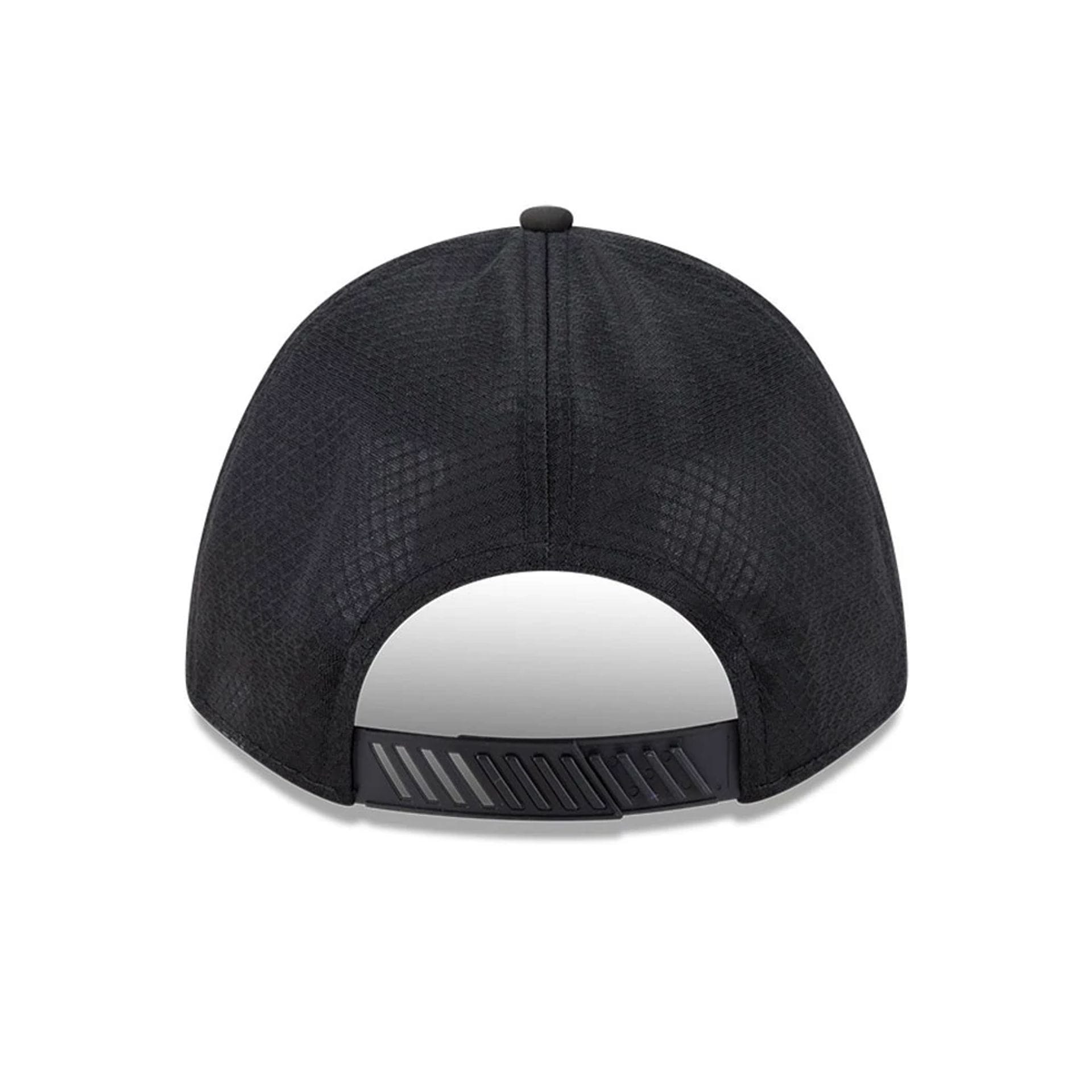 Pictured is this MLB Badged Chicago White Sox 9FORTY M-Crown A-Frame Trucker cap in black. 2