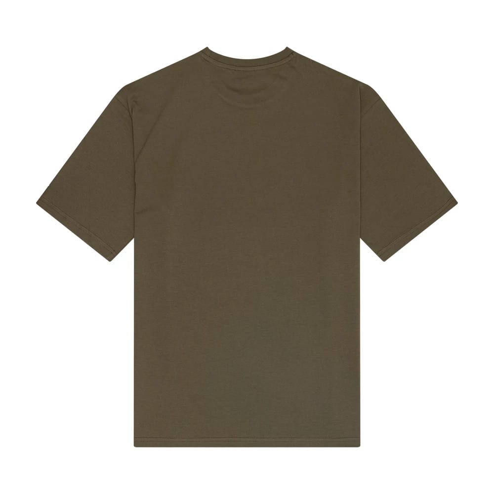 The Male model is wearing New Era Food Graphic Green Oversized T-Shirt 2