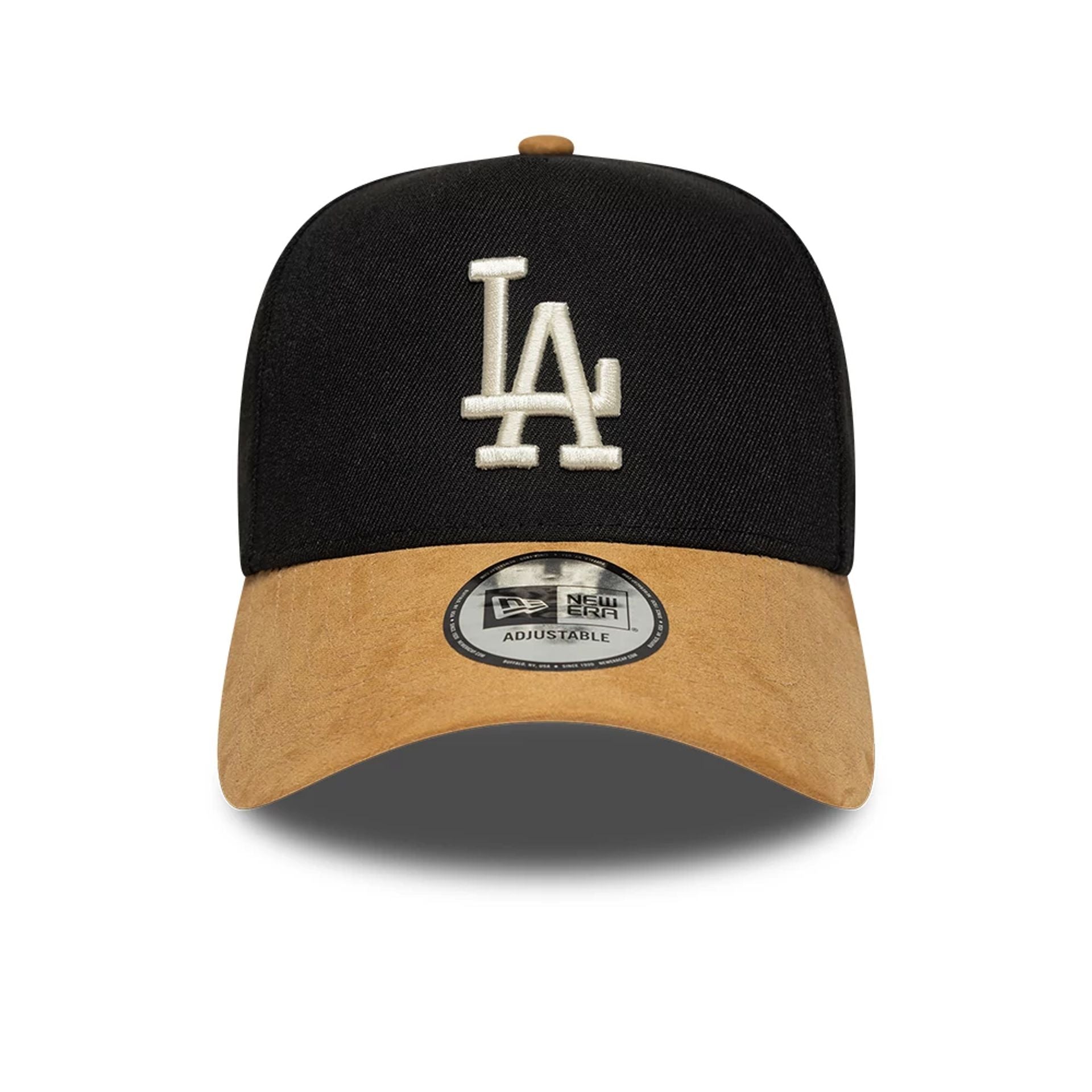This is a LA Dodgers MLB Suede Visor Black 9FORTY E-Frame Adjustable Cap 2