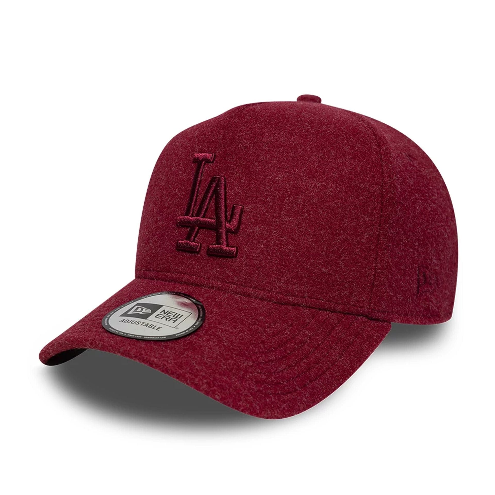 This is a LA Dodgers MLB Melton Dark Red 9FORTY E-Frame Adjustable Cap 1
