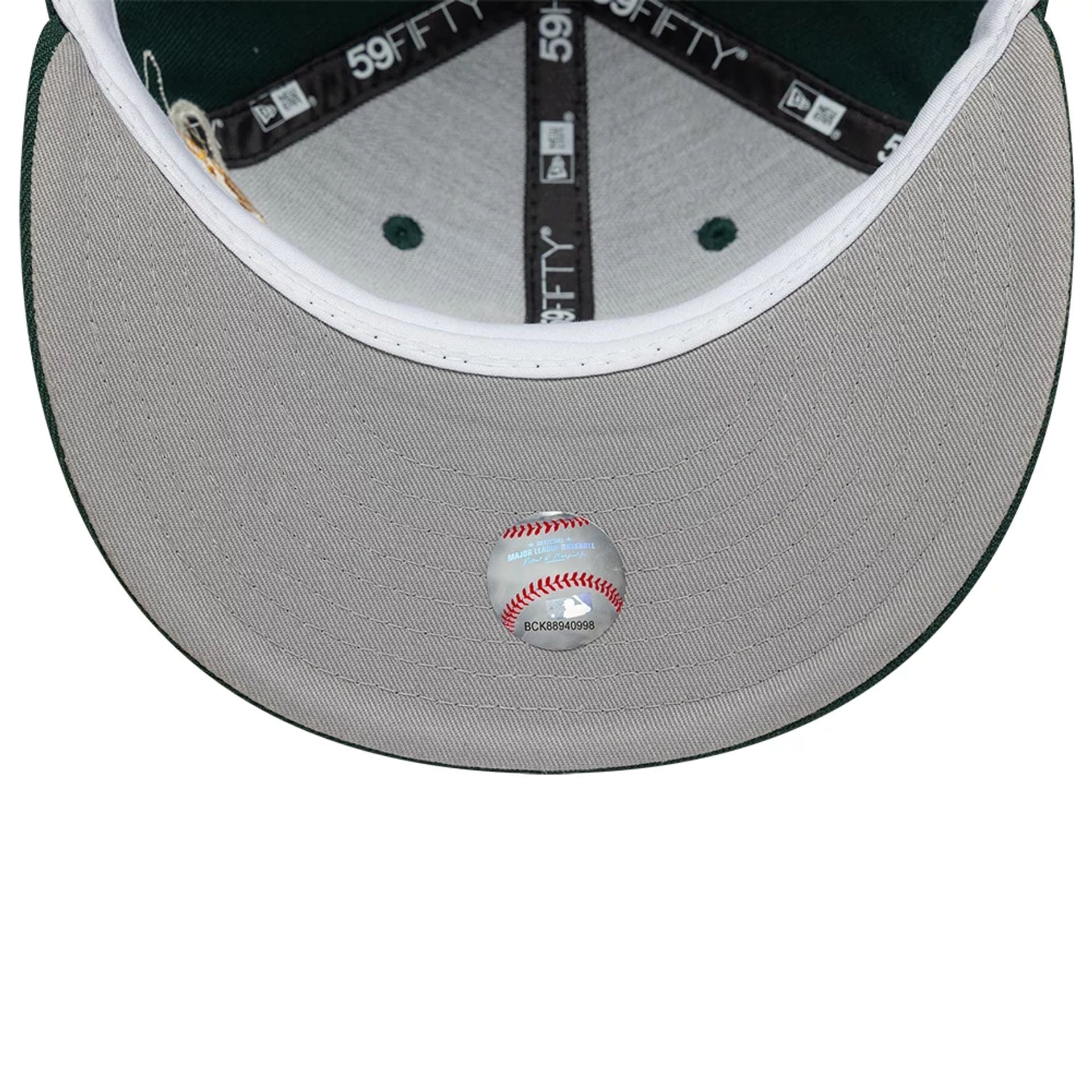 This is a Oakland Athletics MLB Planet Icon Dark Green 59FIFTY Fitted Cap 2