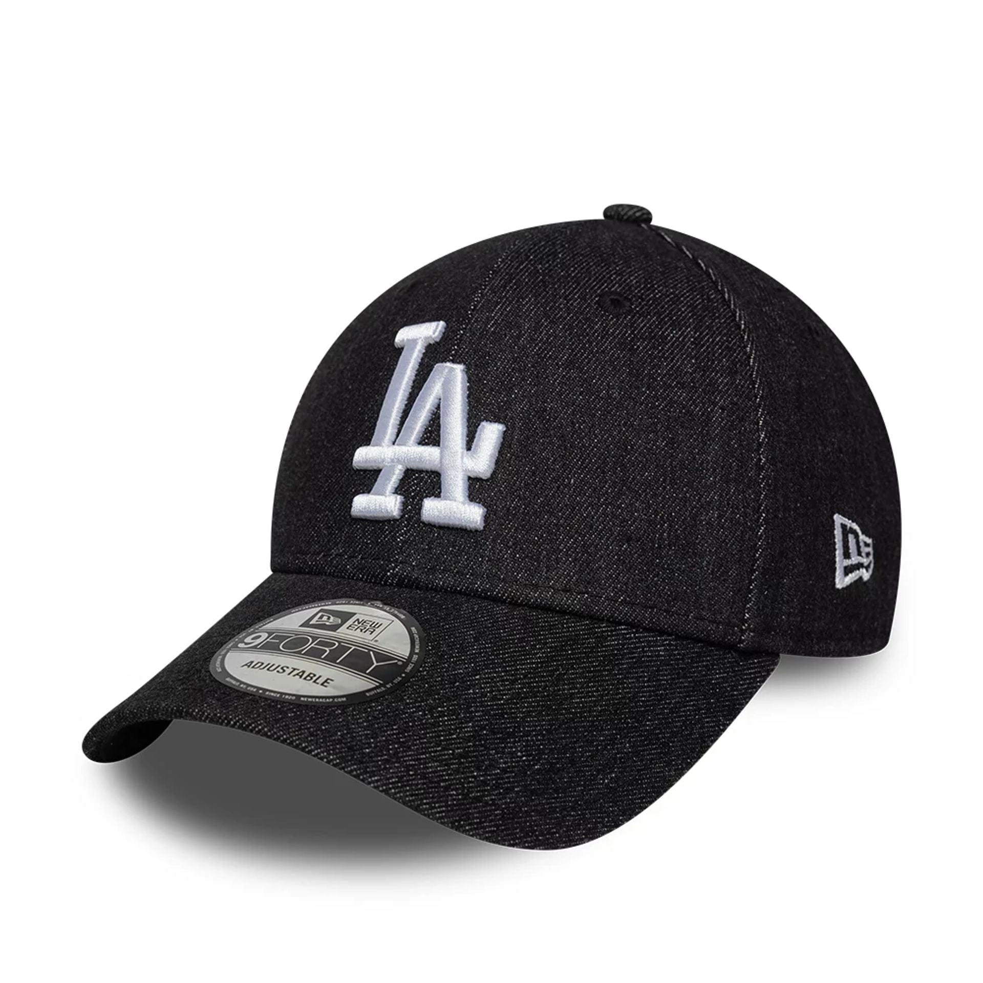 This is a LA Dodgers MLB Denim Black 9FORTY Adjustable Cap 1