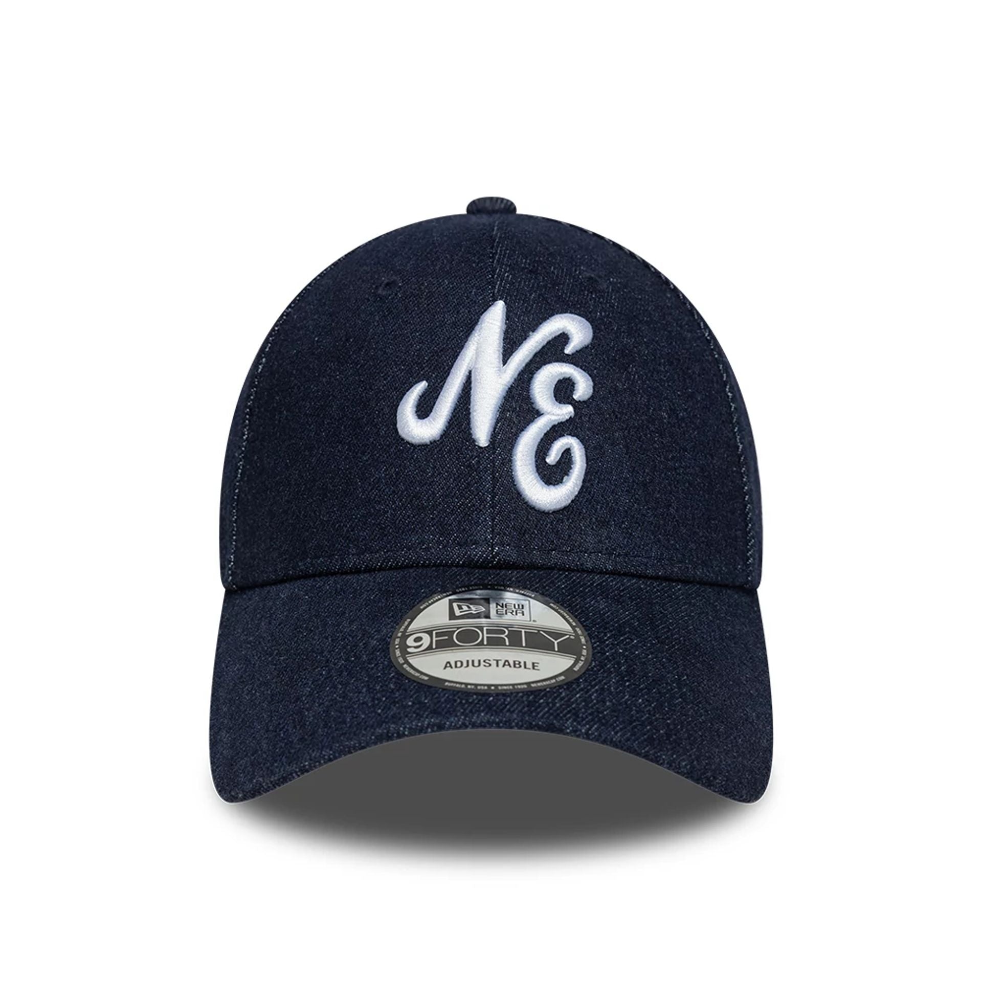 This is a New Era Denim Pastel Blue 9FORTY Adjustable Cap 2