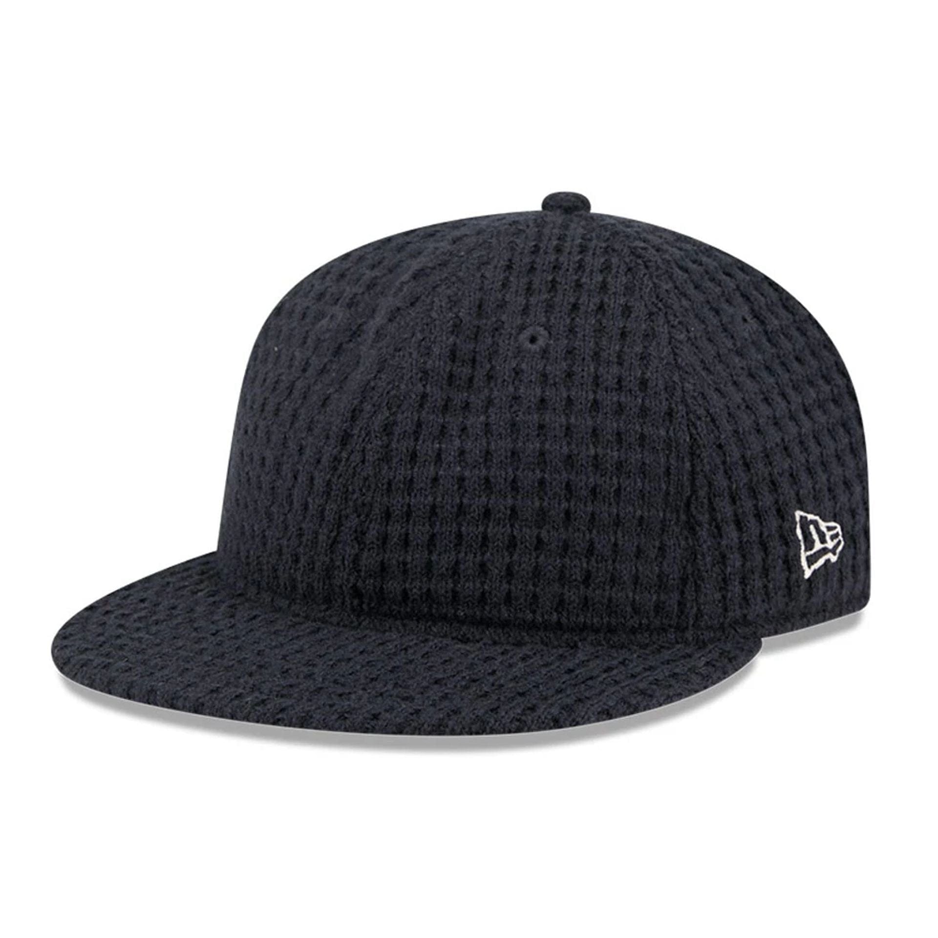 This is a New Era Waffle Knit Navy Retro Crown 9FIFTY Adjustable Cap 1