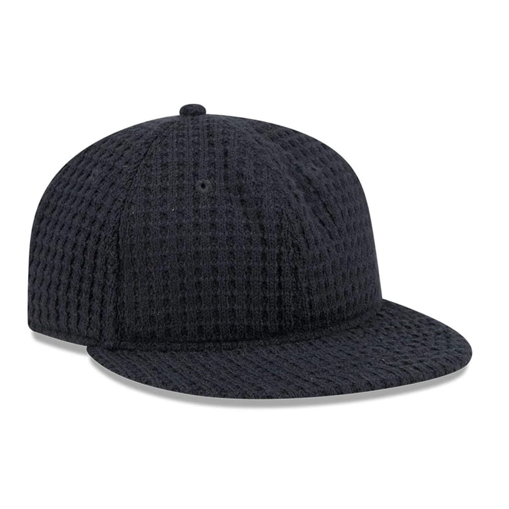 This is a New Era Waffle Knit Navy Retro Crown 9FIFTY Adjustable Cap 4