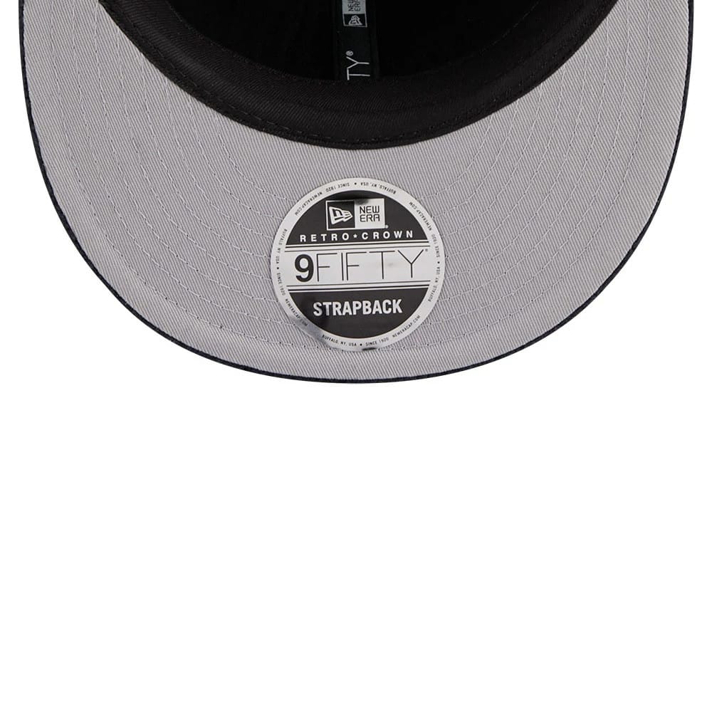 This is a New Era Waffle Knit Navy Retro Crown 9FIFTY Adjustable Cap 2