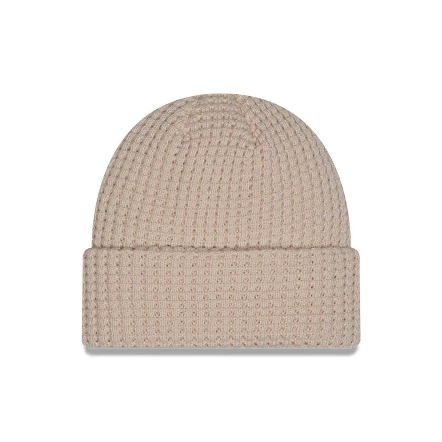 This is a New Era Waffle Knit Light Beige Cuff knit Beanie Hat 3