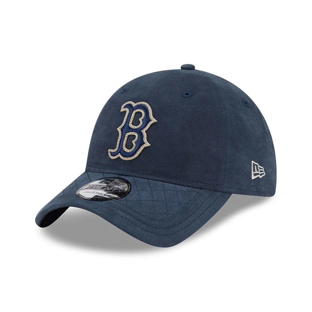 This is a Boston Red Sox MLB Quilted Navy 9TWENTY Adjustable Cap 1