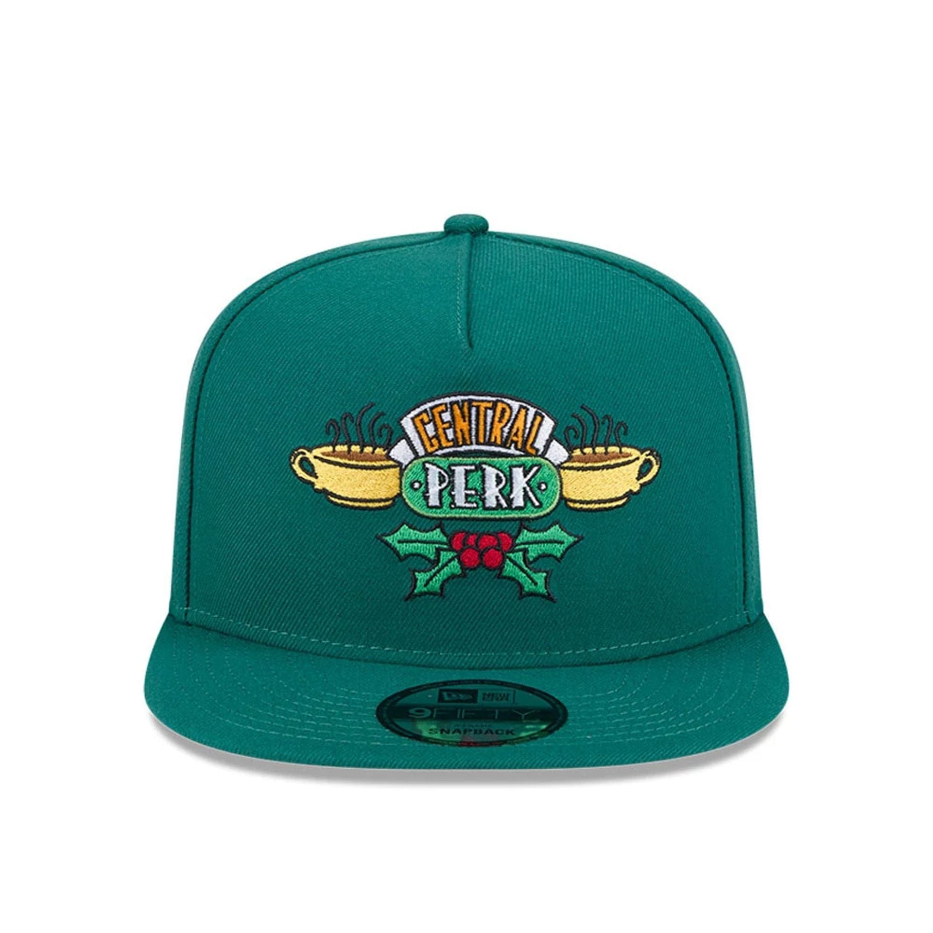Pictured is this Friends Central Perk 9FIFTY A-Frame Snapback cap in green. 2